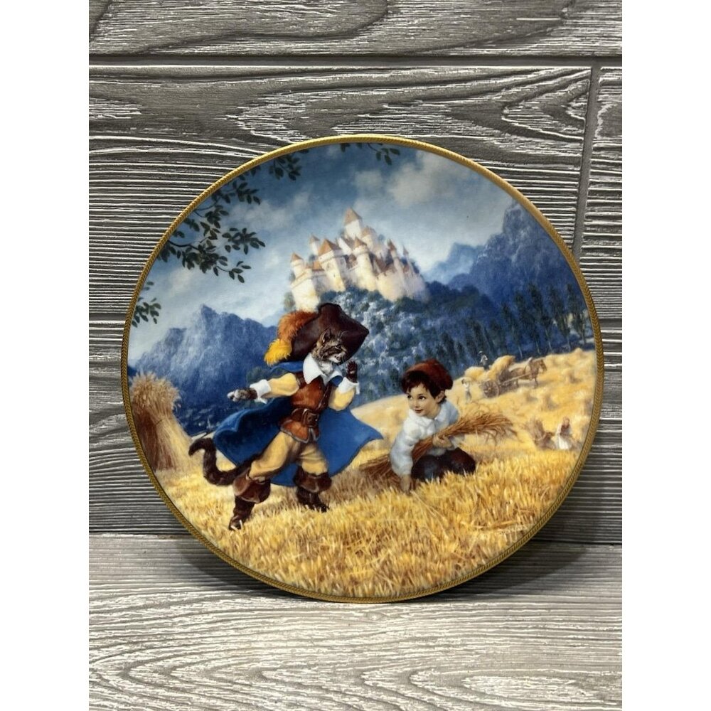 Puss in Boots Plate Classic Fairy Tales Scott Gustafson Knowles 1992